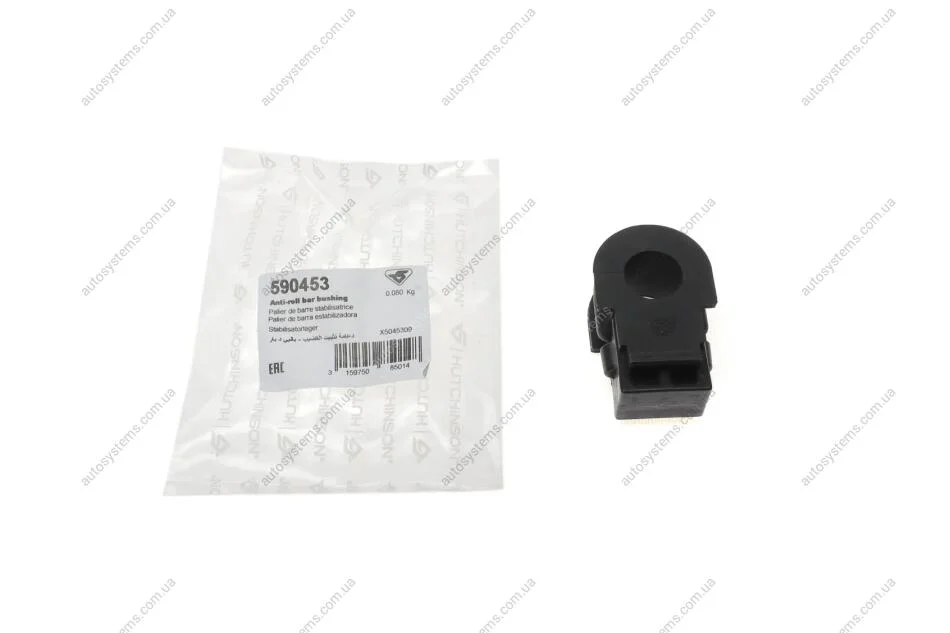 Втулка стабілізатора (переднього) Nissan Juke/X-Trail/Renault Koleos 08- (d=23mm) HUTCHINSON 590453 (фото 1)