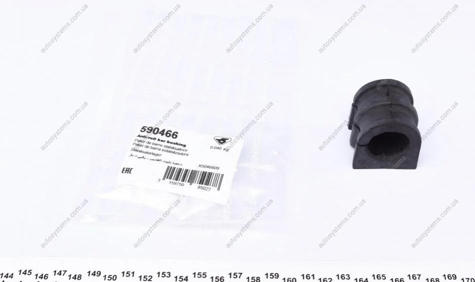 Втулка стабілізатора (переднього) Renault Master/Opel Movano 10- (d=25.4mm) HUTCHINSON 590466 (фото 1)
