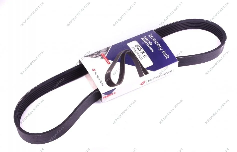Ремінь генератора Citroen Berlingo/Peugeot Partner 1.6HDI (6PK805) HUTCHINSON 805 K 6 (фото 1)
