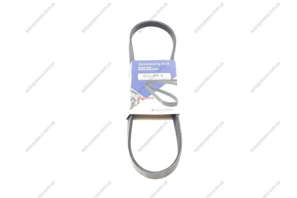 Ремінь генератора BMW 5 (E60) 2.5/3.0D 04-10 (M57) (4PK830) HUTCHINSON 830 SK 4 (фото 1)