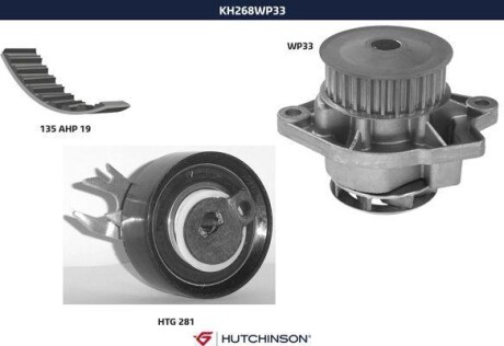 Комплект водяного насоса / зубчатого ремня HUTCHINSON KH 268WP33