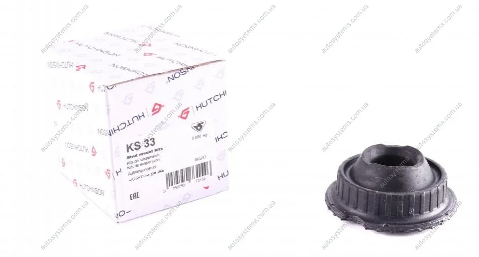 Подушка амортизатора (переднього) Audi A4/A6 94-01/VW Passat 96-05 HUTCHINSON KS 33 (фото 1)
