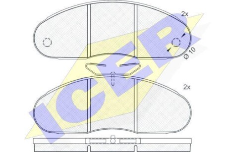 Тормозные колодки дисковые, комплект ICER 140813
