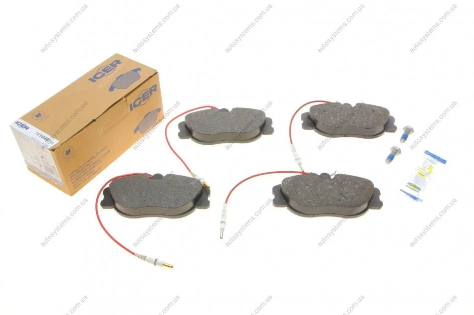 Колодки гальмівні (передні) Citroen Jumpy/Evasion/Fiat Scudo/Peugeot Expert/806 95-06 (+датчики) ICER 141046-700 (фото 1)