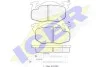 Колодки гальмівні (передні) Peugeot 106/306 91-04 (+датчики L=180mm/305mm) ICER 180866 (фото 5)