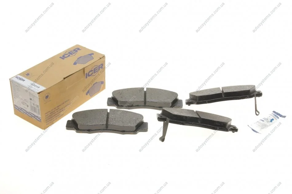 Колодки гальмівні (передні) Honda Accord 91-03/Civic/CR-V 95-02/HR-V 99-/Integra 93-/Stream 05- ICER 181019 (фото 1)