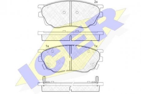 Колодки гальмівні (передні) Mazda 6 02-07 ICER 181542