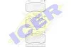 Тормозные колодки дисковые, комплект ICER 181598 (фото 1)