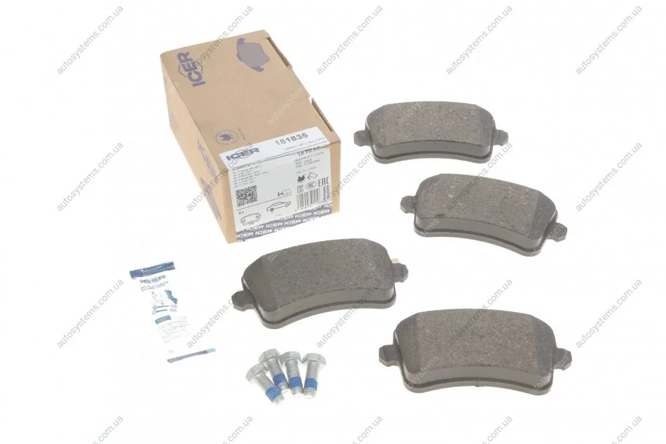 Колодки гальмівні (задні) Audi A4/A5/Q5 07- ICER 181835 (фото 1)