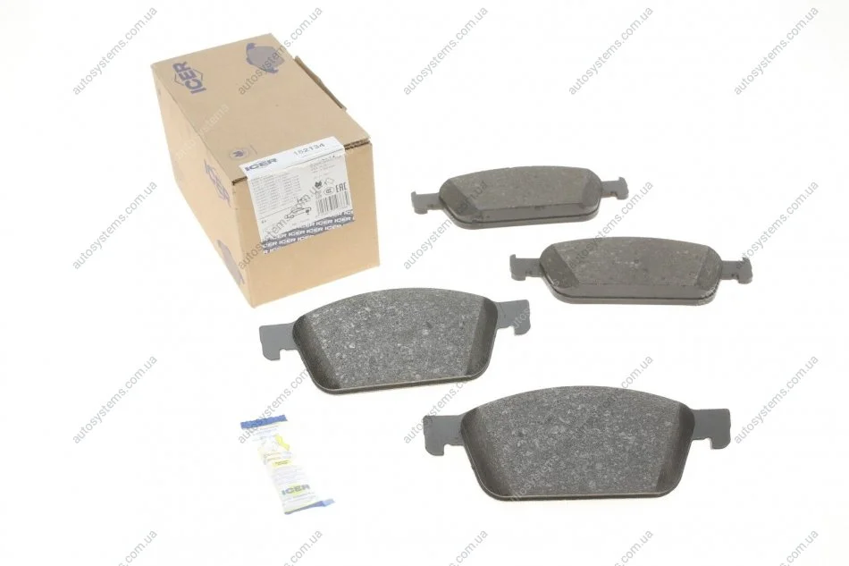 Колодки гальмівні (передні) Ford Transit Connect II/Tourneo Connect 13-/Focus III 10-/Kuga II 12- ICER 182134 (фото 1)