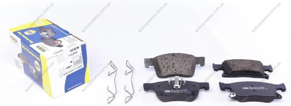 Колодки гальмівні (передні) Opel Astra K/Chevrolet Cruze 15- ICER 182245 (фото 1)