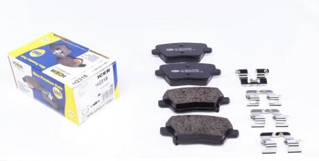 Колодки гальмівні (задні) Hyundai i30 III 16-/Kia Cee\'d/Pro Cee\'d 18-/Xceed 19- ICER 182318
