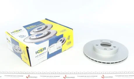 Диск гальмівний (передній) VW T4 90-03 (R15) (280x24) (з покриттям) (вентильований) ICER 78BD3015-2