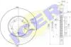 Диск гальмівний (передній) Ford Transit 2.2-2.4/3.2TDCI/2.3 16V 06-14 (280x28) (вентильований) ICER 78BD5632-2 (фото 1)