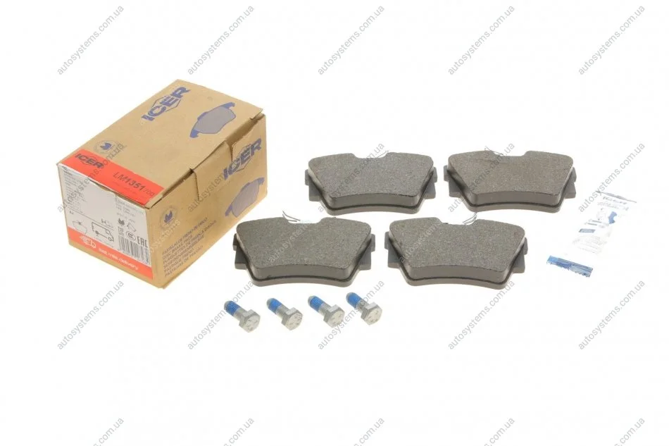 Колодки гальмівні (задні) Renault Trafic/Opel Vivaro/Nissan Primastar/Interstar 01-/NV300 16- ICER LM1351-700 (фото 1)
