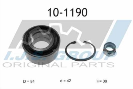 Подшипник передней ступицы колеса, комплект IJS GROUP 10-1190