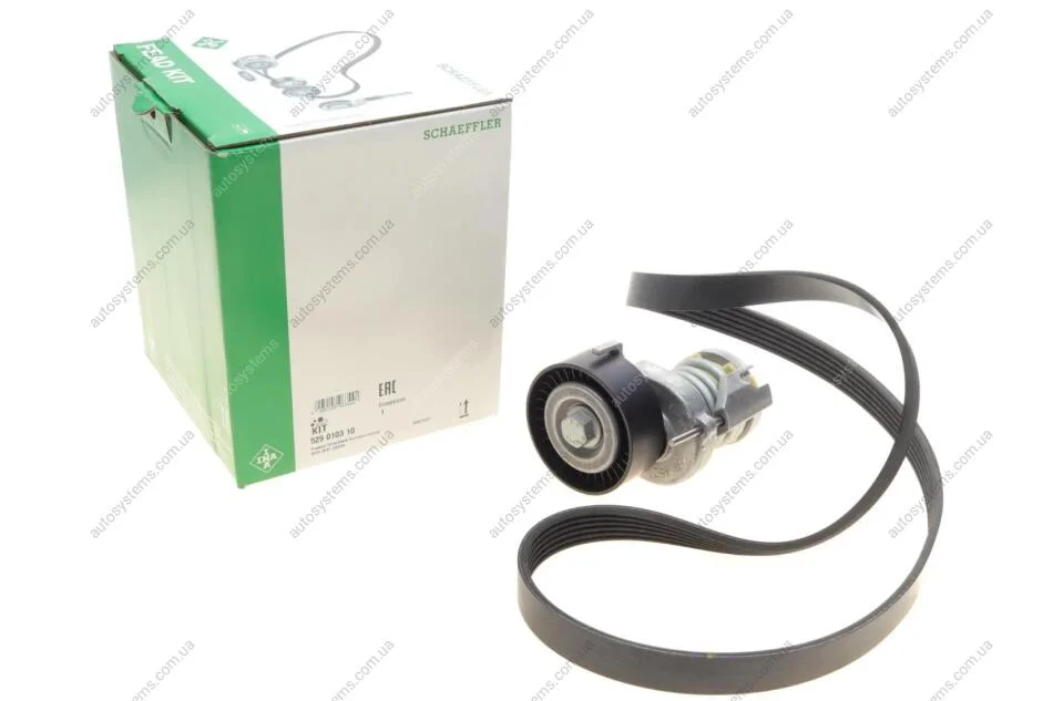 Комплект ременя генератора Audi A2/Seat Ibiza/Skoda Fabia/VW Golf/Polo 1.4/1.6/1.6FSI 97- (6PK 1078) INA 529 0103 10 (фото 1)