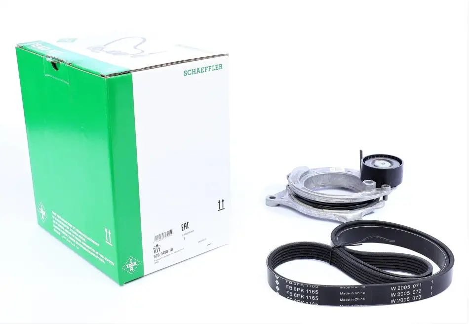 Комплект ременя генератора BMW 3 (F30, F80), 03/11 - 10/18, (6PK 1165), B38 B15A INA 529 0488 10 (фото 1)