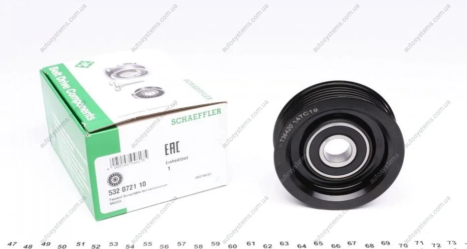 Ролик генератора Mazda 3 03-14 (паразитний) (74х24.7) INA 532 0721 10 (фото 1)
