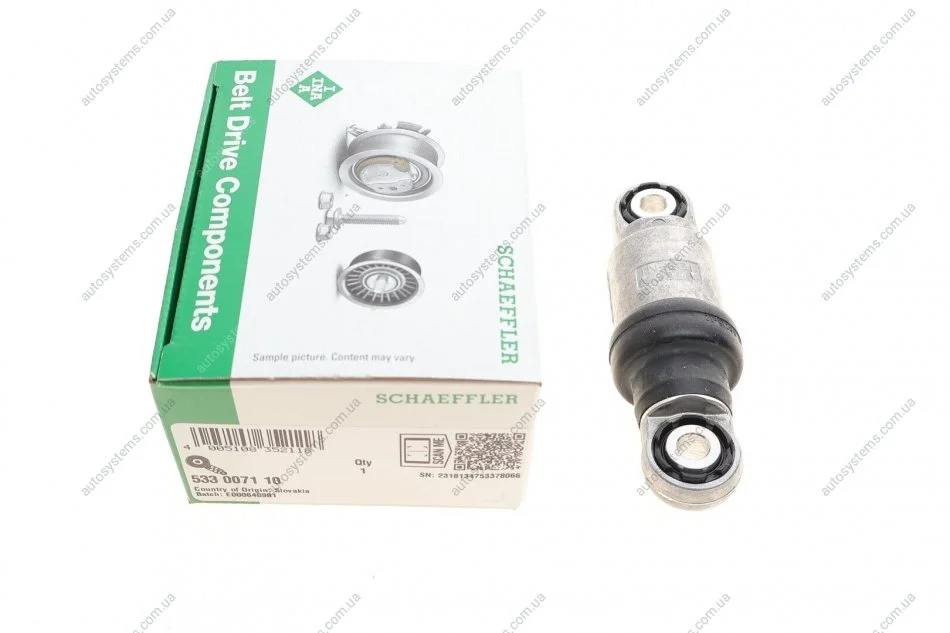 Амортизатор натяжника ременя генератора Opel Astra G/Omega B/Vectra B 2.0/2.2D 96- INA 533 0071 10 (фото 1)