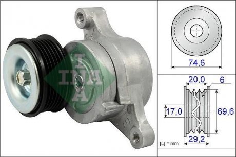 Натяжник ременя генератора Mazda 2/3 1.3-1.6 03-19 INA 534 0457 10