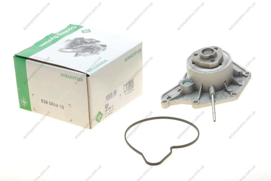 Помпа води Audi A4-A8/Q5/Q7 3.0TFSI/VW Touareg 3.0V6 TSI Hybrid 10-18 (вакуум/перек.водя.нас.) INA 538 0898 10 (фото 1)