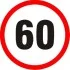 Наклейка обмеження швидкості 60KM FI=200MM Інше 11-327-001 (фото 1)