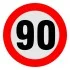 Наклейка обмеження швидкості 90KM FI=200MM Інше 11-327-003 (фото 1)