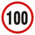 Наклейка обмеження швидкості 100KM FI=200MM Інше 11-327-006 (фото 1)