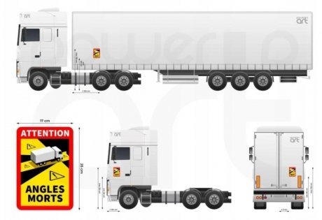 Наклейка "Сліпа(мертва) зона" SAMOCHOD 250X170 ANGLES MORTS LAMINAT Інше 11-327-013