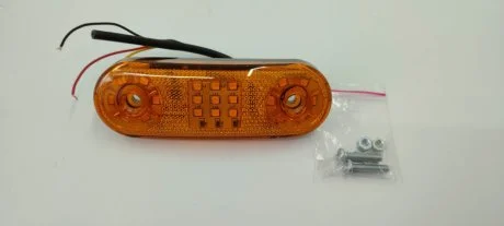 Ліхтар габаритний сигнальний LED жовтий на 21 діод, два режими роботи, габарит + стробоскоп. ISIKSAN ISS40311 FLM+MR