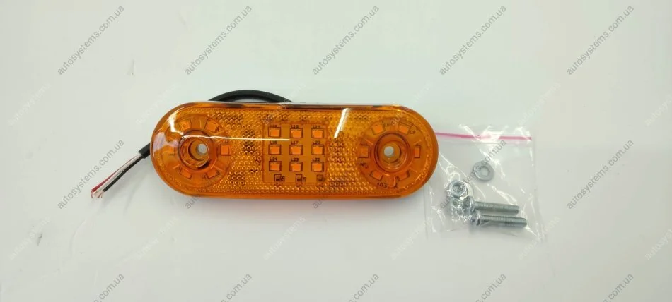 Фонарь габаритный сигнальный LED желтый на 21 диод, два режима работы ISIKSAN ISS40311 W (фото 1)