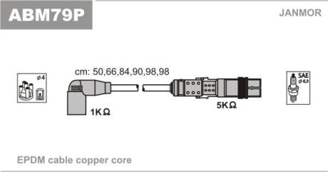 Провода высоковольтные, комплект Janmor ABM79P