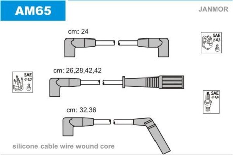 Провода высоковольтные, комплект Janmor AM65