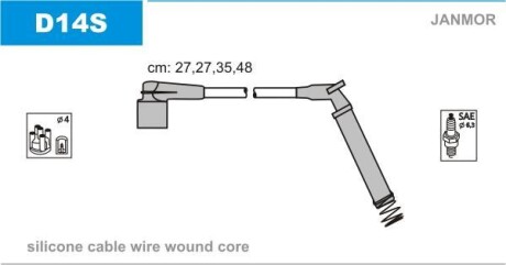Комплект проводів, Silikon Janmor D14S