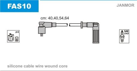 Провода высоковольтные, комплект Janmor FAS10