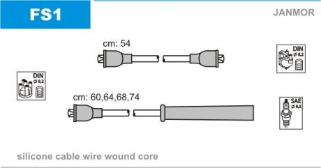 Провода высоковольтные, комплект Janmor FS1