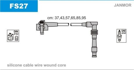 Провода высоковольтные, комплект Janmor FS27