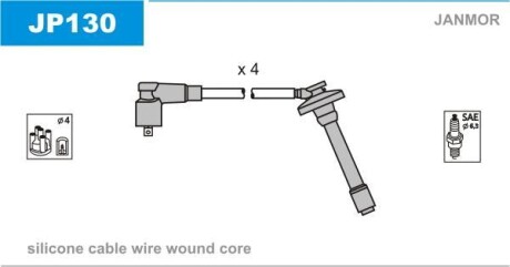 Провода высоковольтные, комплект Janmor JP130