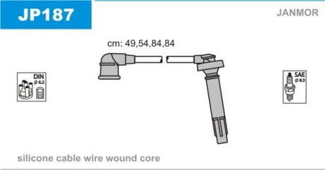Провода высоковольтные, комплект Janmor JP187
