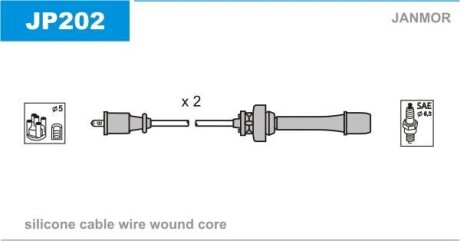 Провода высоковольтные, комплект Janmor JP202
