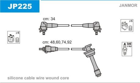 Провода высоковольтные, комплект Janmor JP225
