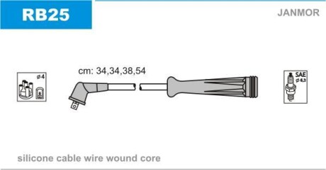 Провода высоковольтные, комплект Janmor RB25