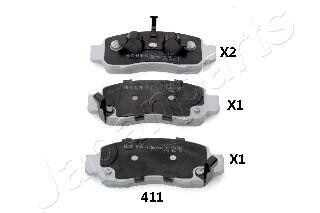 Тормозные колодки дисковые, комплект JAPANPARTS PA-411AF