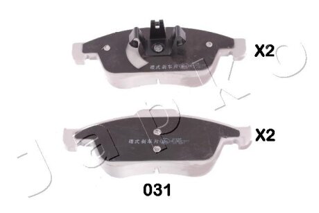 Тормозные колодки дисковые, комплект JAPKO 50031