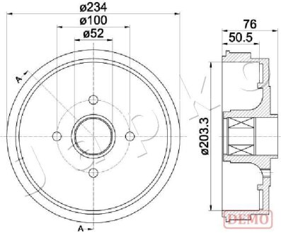 Тормозной барабан JAPKO 560409C