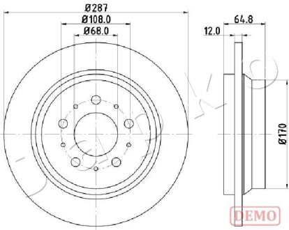 Диск тормозной JAPKO 610321C