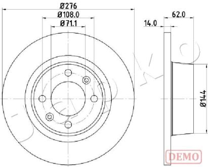 Диск тормозной JAPKO 610604C