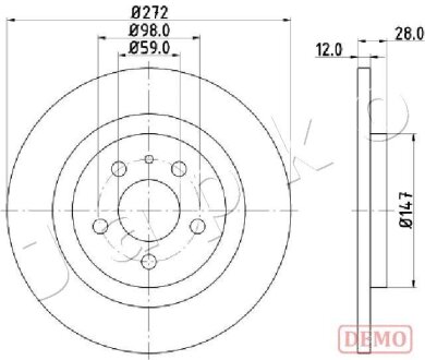 Диск тормозной JAPKO 610606C