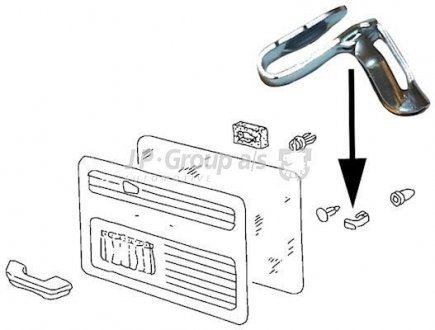 Клип панели дверей JP GROUP 1189802900